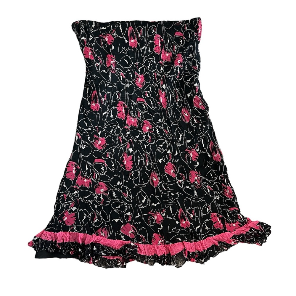 E C I New York Black & Pink Floral Skirt